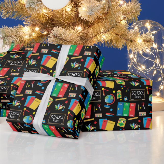 School Teachers Rule Wrapping Paper (Holidays)