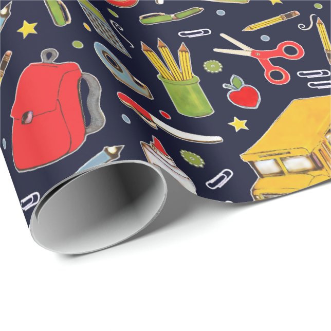 School Themed Gift Wrapping Paper (Roll Corner)