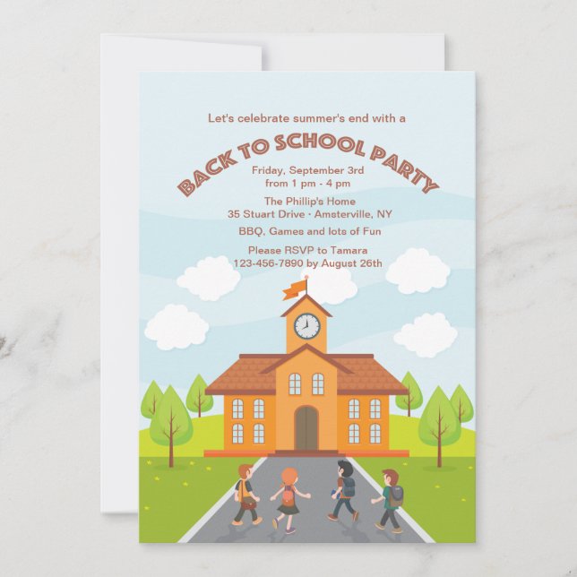 School Time Invitation (Front)