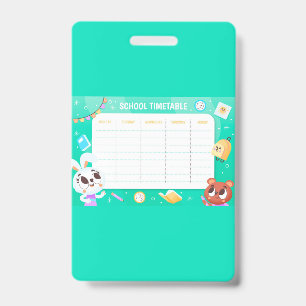 School timetable badge