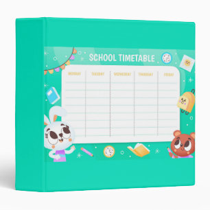 School timetable binder