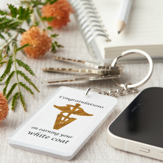 School Veterinary White Coat Ceremony Keychain (Front Right)