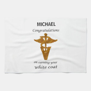 School Veterinary White Coat Ceremony Kitchen Towel
