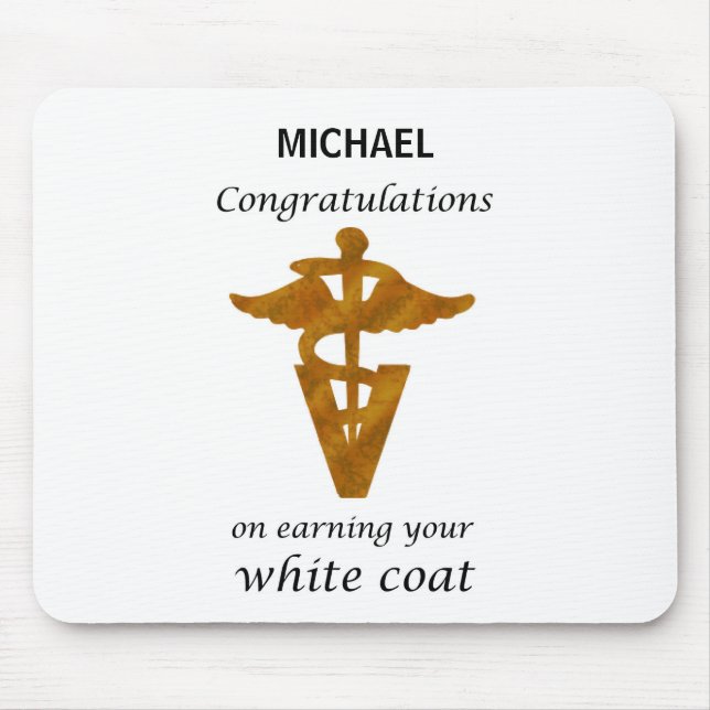 School Veterinary White Coat Ceremony Mouse Pad (Front)