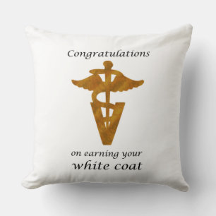 School Veterinary White Coat Ceremony Throw Pillow
