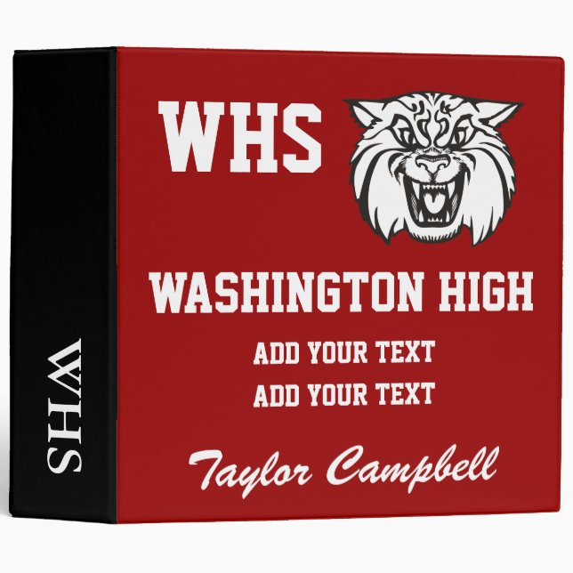 School Wildcat Binder - SRF (Front/Spine)