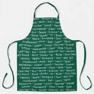 School Words Apron