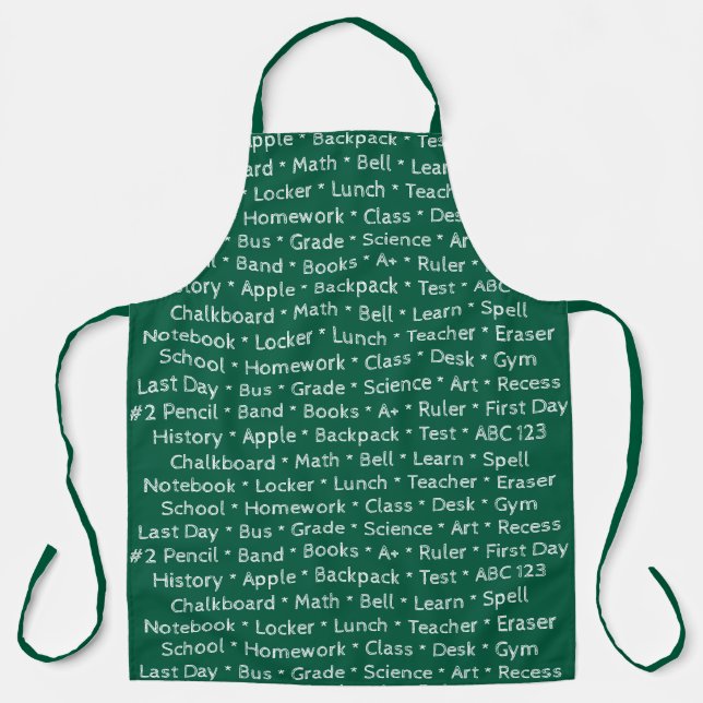 School Words Apron  (Front)