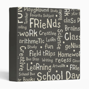 School Words binder