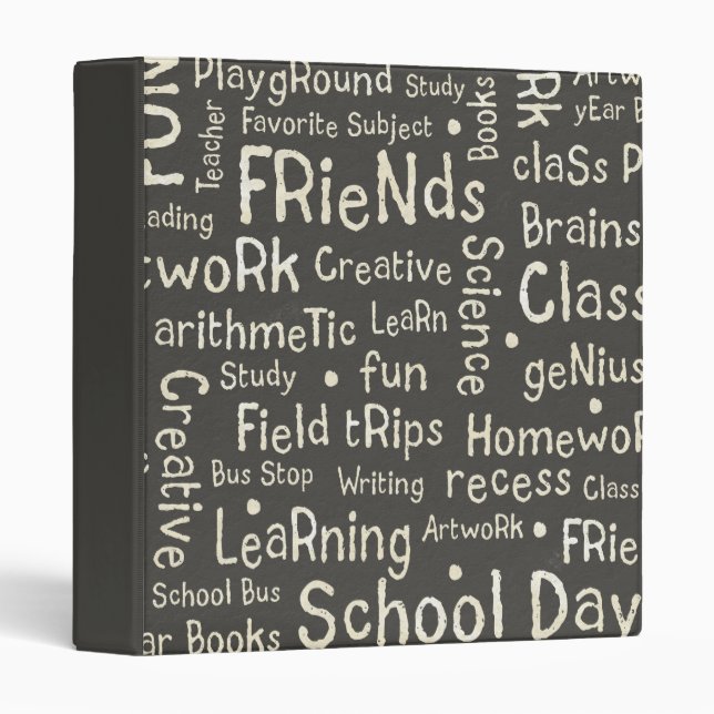 School Words binder (Front/Spine)