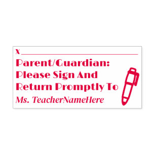 School Work Review + Custom Name Rubber Stamp