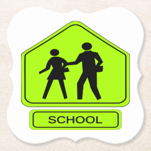 School Zone Paper Coaster
