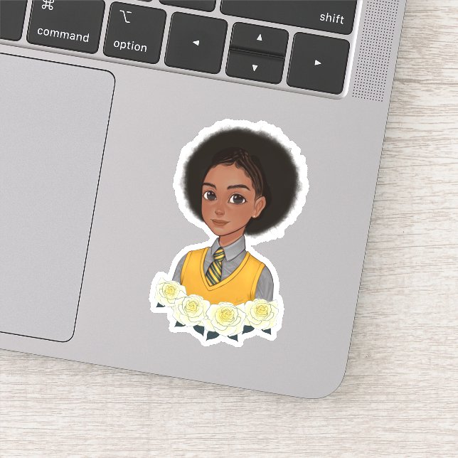 Schoolgirl wisdom black girl natural hair afro (Detail)