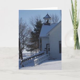“Schoolhouse in Winter" Christmas Card
