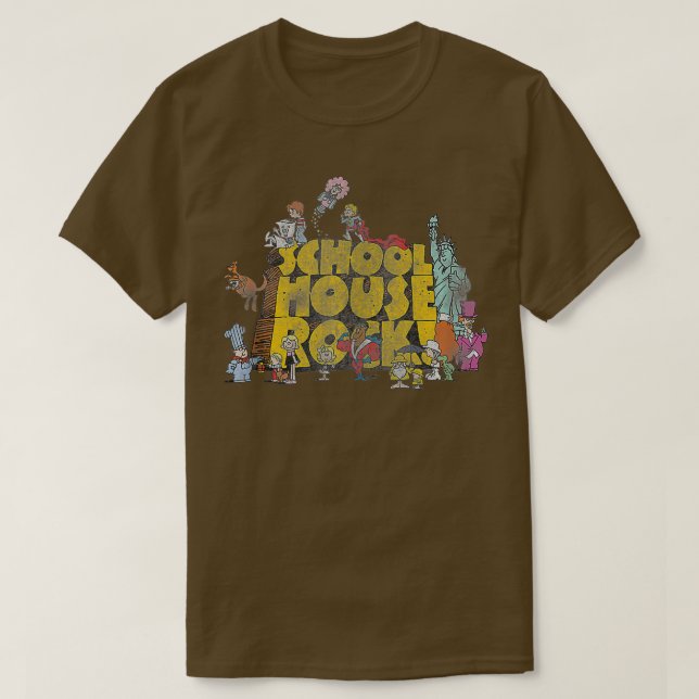 Schoolhouse Rock Logo with Characters Tank Top  (Design Front)