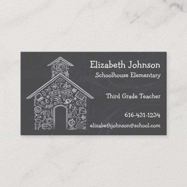 Schoolhouse Teachers Business Card (Front)