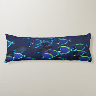 Schooling Powder Blue Surgeonfish Body Pillow