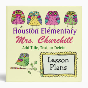 School's a Hoot - OWL Binder