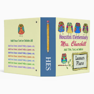 School's a Hoot - OWL Binder
