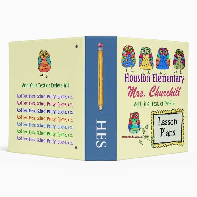 School's a Hoot -  OWL Binder (Background)