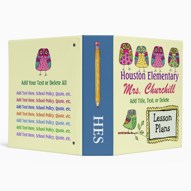 School's a Hoot -  OWL Binder (Background)