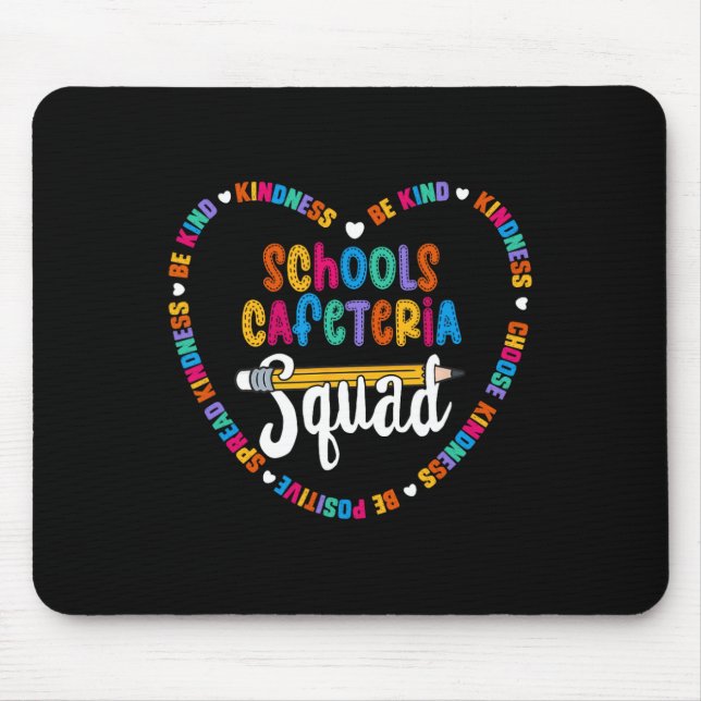 Schools Cafeteria Squad Byck To School Happy First Mouse Pad (Front)