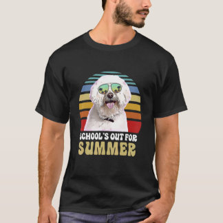 Schools Out For Summer Maltese Dog Teacher T-Shirt