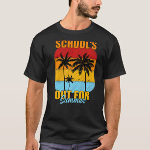 Schools Out For Summer Retro Palm Last Day Of Scho T-Shirt