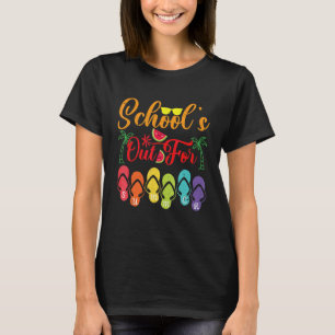 Schools Out For Summer Sunglasses Beach Sunset Sum T-Shirt