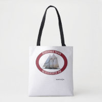 schooner nautical tote bag