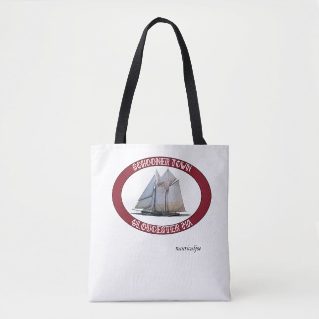 schooner nautical tote bag (Front)