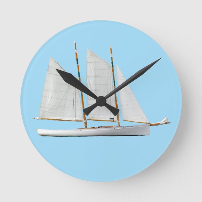 Schooner Round Clock (Front)