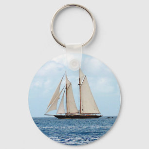 Schooner Sailboat in the BVI Keychain