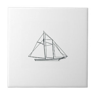 Schooner Sailboat Tile