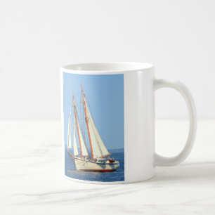 schooner sailing coffee mug