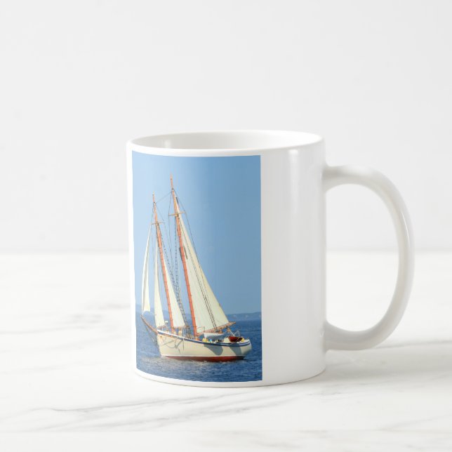 schooner sailing coffee mug (Right)