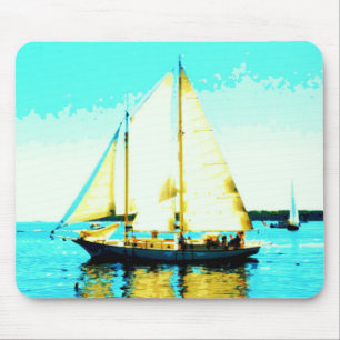 schooner sailing mousepad