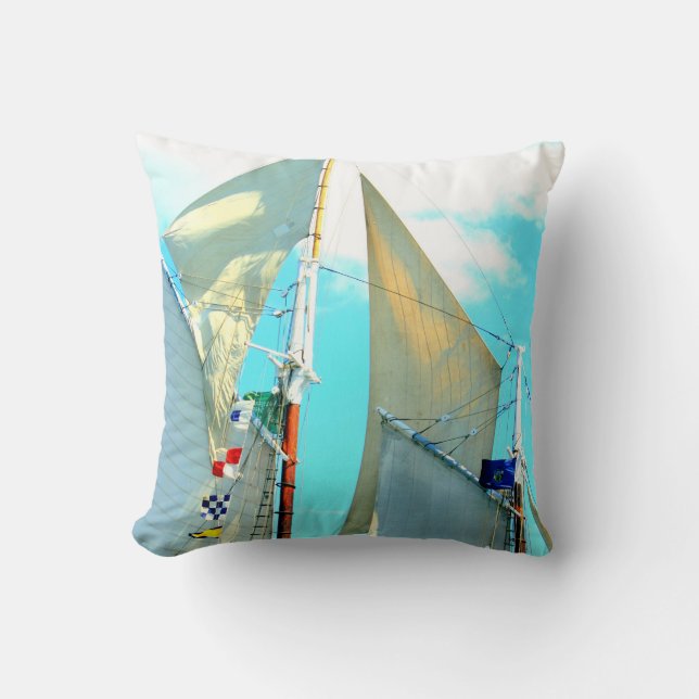 schooner sails pillow (Front)