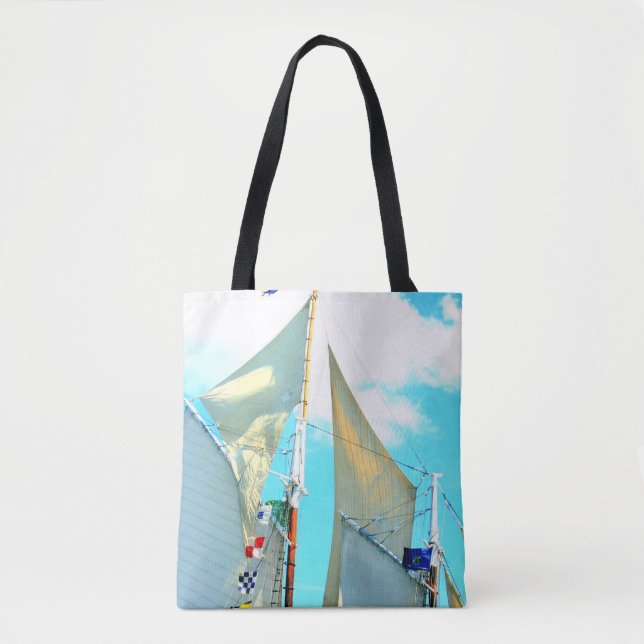 schooner sails tote bag (Front)