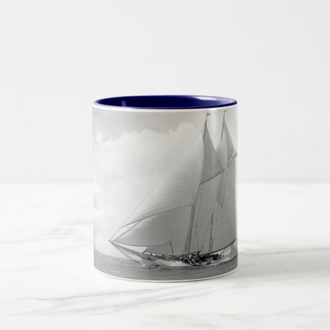 Schooner Yacht "America" Two-Tone Coffee Mug (Center)