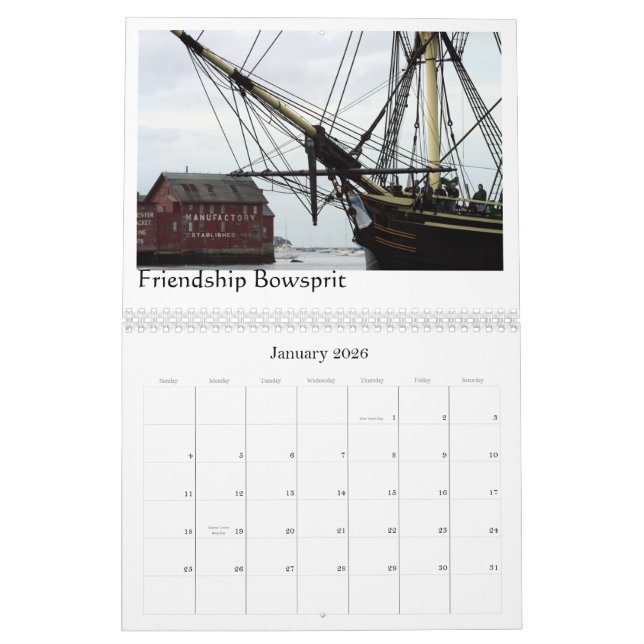 Schooners & Boats - 2013 Calendar (Jan 2026)