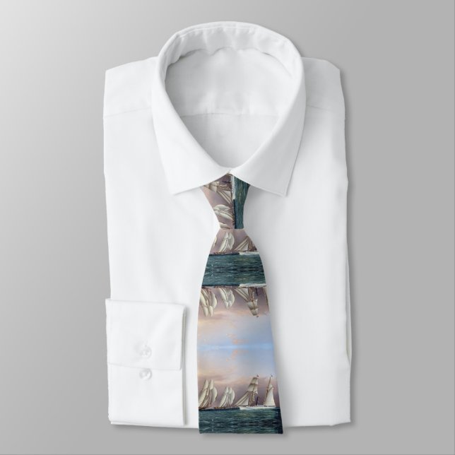 Schooners Dreadnought and Columbia 1870 Tie (Tied)