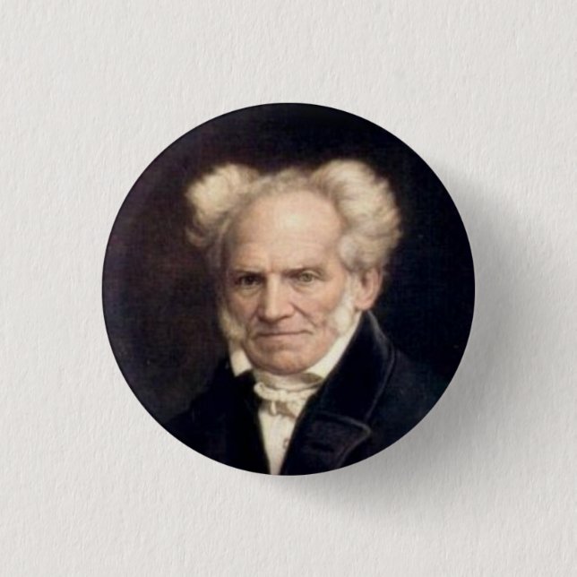 schopenhauer 1 inch round button (Front)