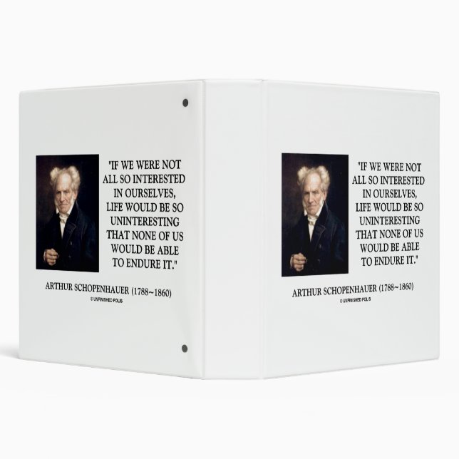 Schopenhauer All So Interested In Ourselves Quote Binder (Background)