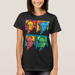 Schopenhauer Pop-Art Portrait Block T-Shirt