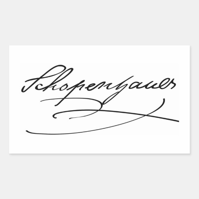 Schopenhauer Signature Sticker (Front)
