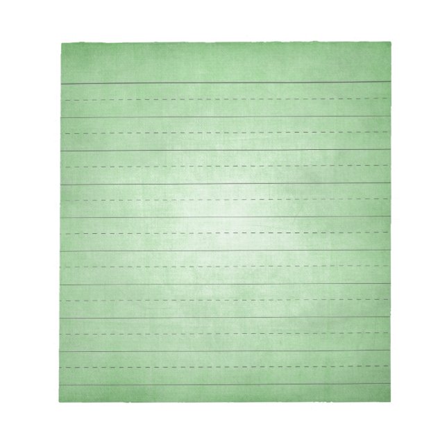 SCHPPR GREEN SCHOOL LINED PAPER EDUCATION BACKGROU NOTEPAD (Front)