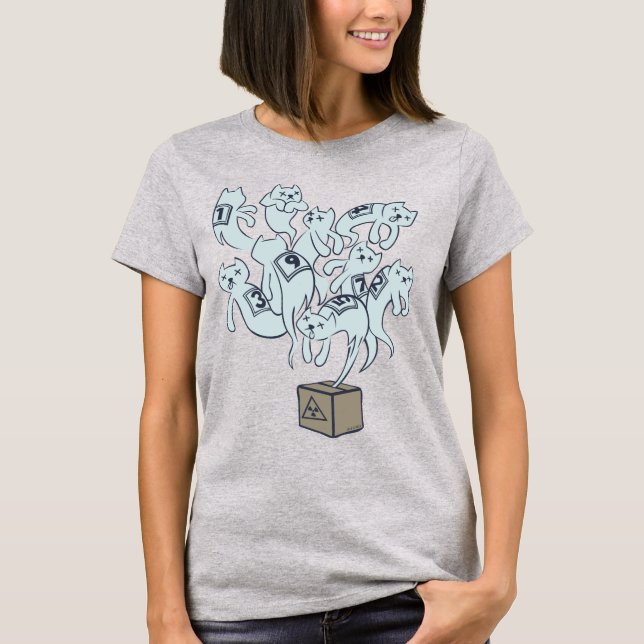 Schrödinger Cat 9 Lives T-Shirt (Front)