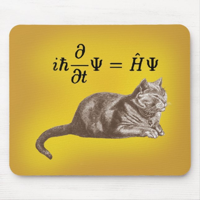 Schrodinger cat mouse pad (Front)