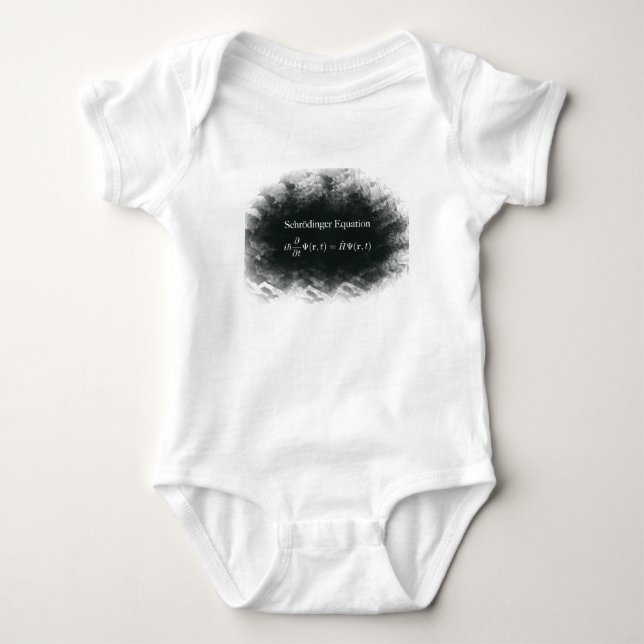 Schrödinger Equation Math & Quantum Physics Baby Bodysuit (Front)